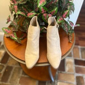 JustFab Beige Ankle Booties